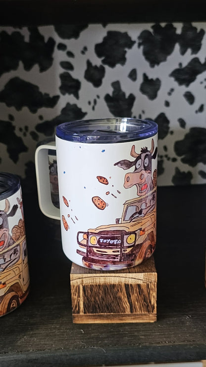 12oz Limited Edition Cow Travel Mug – The Chillax Lounge