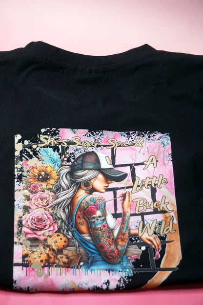 👕 Buck Wild Beauty T-Shirt – Wild at Heart, Obsessed with Bikkies 🤎🍪